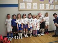 Hallinan Hawks kindergarten indoor soccer team